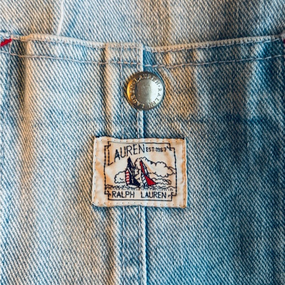Women’s Vintage Lauren Ralph Lauren Light Blue Denim Chore Jacket size small - Picture 3 of 5